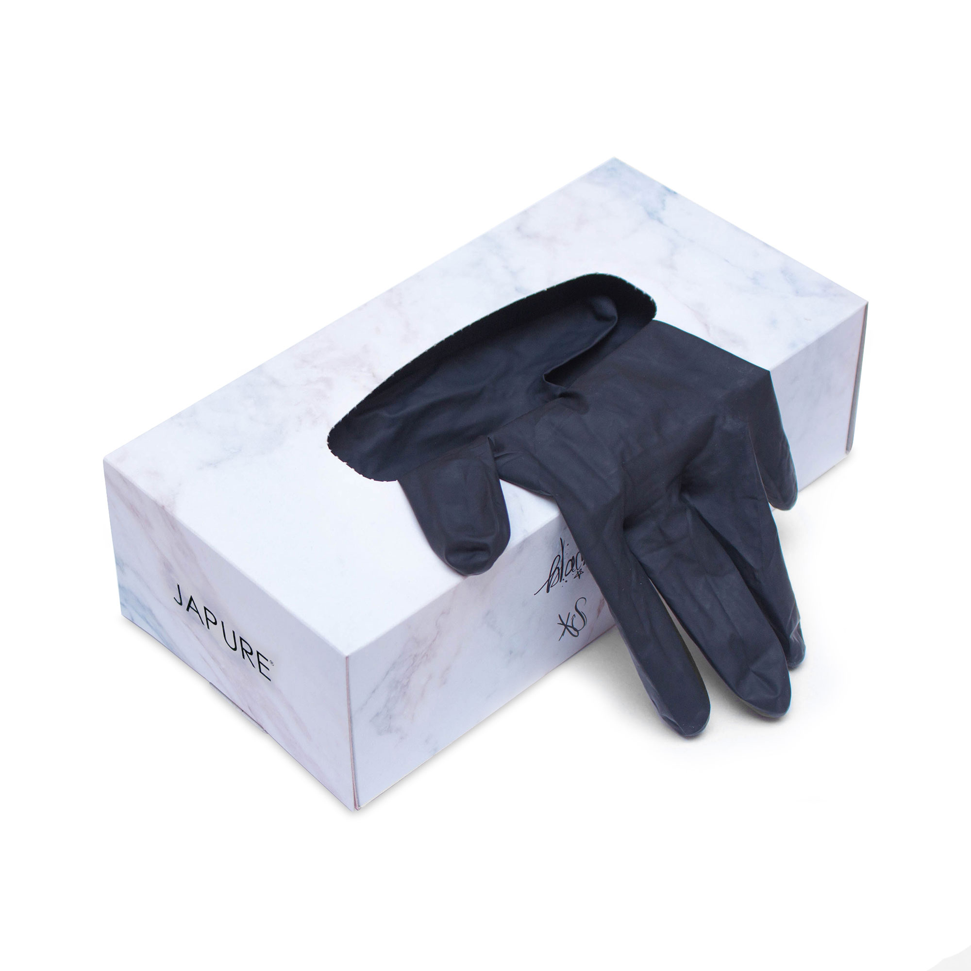 Black Skinny Gloves - M / черные латексные неопудренные перчатки